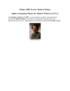 Winter 2007 Event - Robert Winter Alpha Association Hears Dr