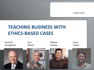 teaching business with ethics-based cases