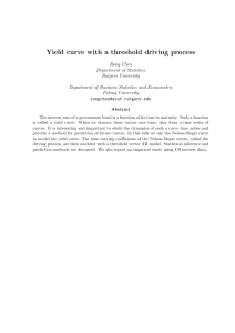 Yield curve with a threshold driving process