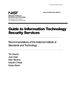 Guide to Information Technology Security Services