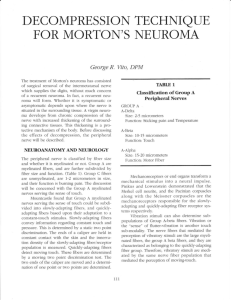 Decompression Technique for Morton's Neuroma