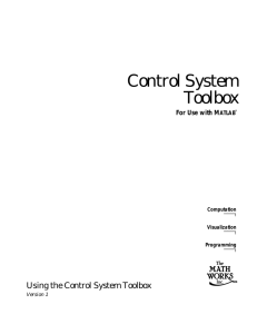 Using the Control System Toolbox