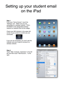 adding your student email to your ipad