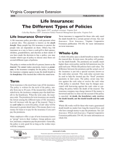 Life Insurance: The Different Types of Policies
