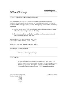 Office Closings - VCU Department of Human Resources
