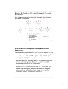 Reactions of Arenes: Electrophilic Aromatic Substitution 12.1
