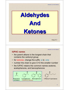 Aldehydes And Ketones