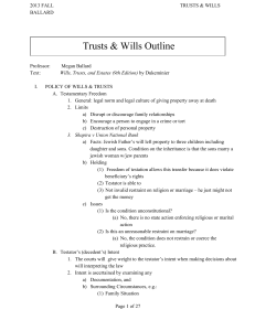 Trusts & Wills Outline