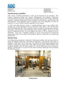 Manufacturing Capabilities Machine Shop