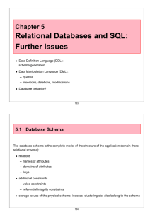 Relational Databases and SQL - Databases and Information Systems