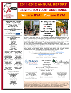 BYA 2011-2012 Annual Report - Birmingham Youth Assistance