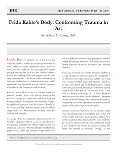 Frida Kahlo's Body: Confronting Trauma in Art