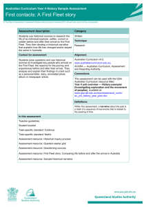 Year 4 History Sample assessment Teacher guidelines | First