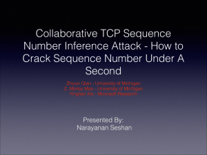 TCP Sequence Number Inference Attack