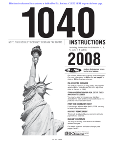 IRS Form 1040 Instructions
