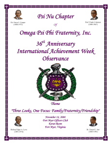 Psi Nu Chapter Omega Psi Phi Fraternity, Inc. 36 Anniversary