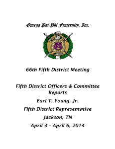 Omega Psi Phi Fraternity, Inc. - Omega Psi Phi Fraternity Fifth District