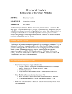 Director of Coaches Fellowship of Christian Athletes