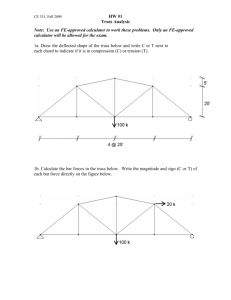 HW #1 Truss Analysis Note: Use an FE