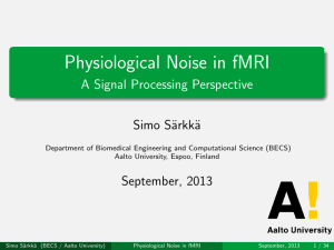 Physiological Noise in fMRI - A Signal Processing Perspective