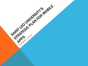 Saint Leo University's Strategic Plan for Mobile Apps