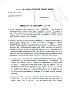 AFFIDAVIT OF WILLIAM CLUTTER