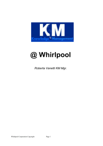 Knowledge Management @ Whirlpool
