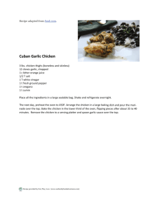 Cuban Garlic Chicken