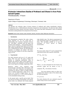 Molecular Interactions Studies of Methanol and Ethanol in Non