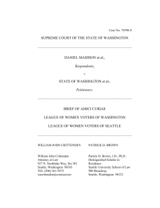 Amicus Brief by LWV (Washington Supreme Court)