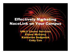Effectively Marketing NaceLink on Your Campus
