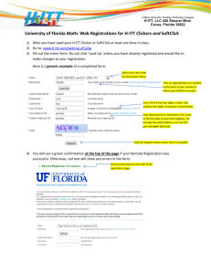 University of Florida Math: Web Registrations for H