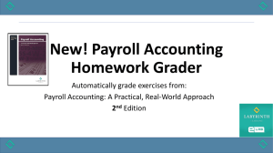 New! Payroll Accounting Homework Grader
