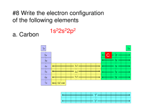 #8 Write the electron configuration of the following elements a