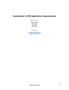 Automation in iOS Application Assessments