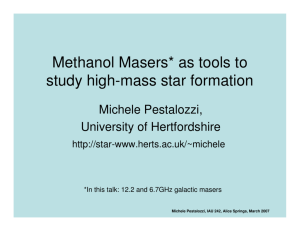 Methanol Masers* as tools to study high