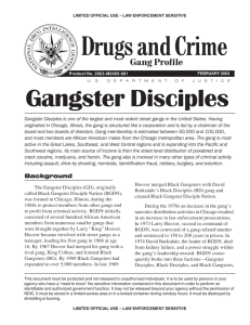 Drugs and Crime Gang Profile