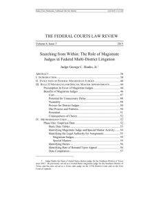 SECTION HEAD - Federal Courts Law Review