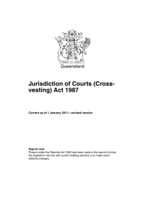 Jurisdiction of Courts (Cross-vesting) Act 1987