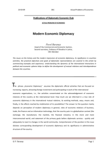 Modern Economic Diplomacy - Diplomatic Economic Club.