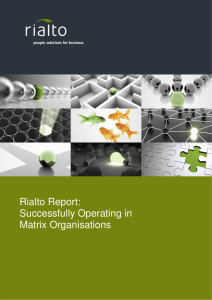 Rialto Report: Successfully Operating in Matrix