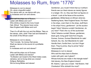 Molasses to Rum, from “1776”