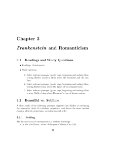 Chapter 3 Frankenstein and Romanticism