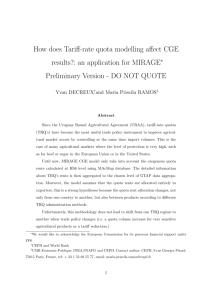 How does Tariff-rate quota modelling affect CGE results?