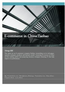 E-commerce in China:Taobao