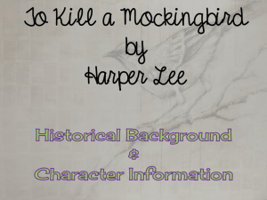 Character Introduction PPT - Sipsey Valley High School