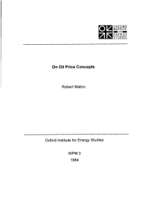 On Oil Price Concepts - Oxford Institute for Energy Studies