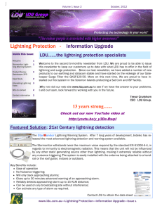 Lightning Protection - Information Upgrade