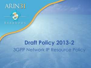 Draft Policy 2013-2