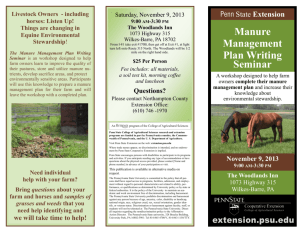 Manure Management Plan Writing Seminar